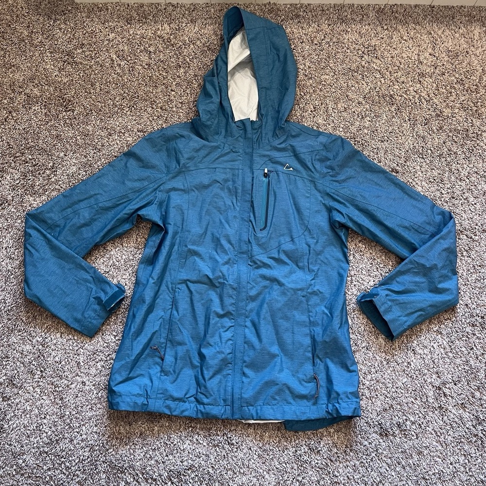 Paradox Windbreaker Women's Size Small Teal Blue Lightweight Hooded Full Zip